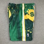 NBA Seattle Supersonics Just don shorts green jaune